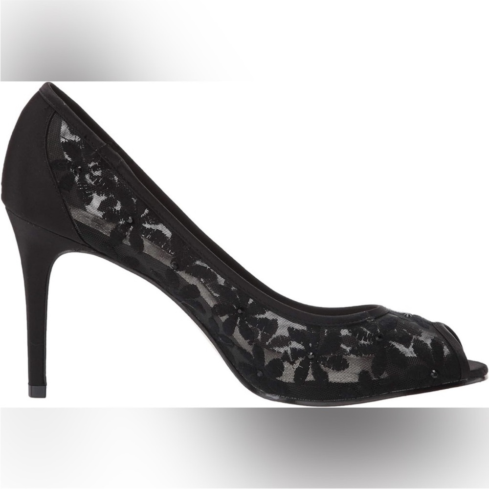 Adrianna Papell Women's Frances Pump Black Sophia Mesh Size 9.5W Wide - Picture 4 of 10